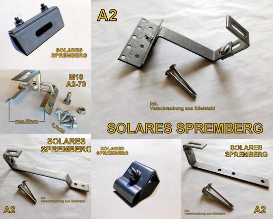 Dachhaken / Falzklemmen / Trapezblechschuhe